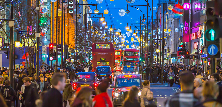 Shoppen in Oxford Street Londen